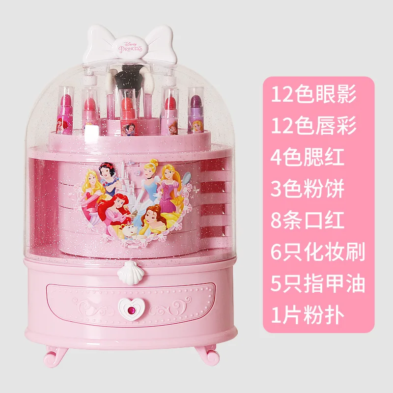 Disney-caja de maquillaje de princesa Blancanieves para niñas, juego de cosméticos reales, caja de maquillaje de belleza con caja original, regalo
