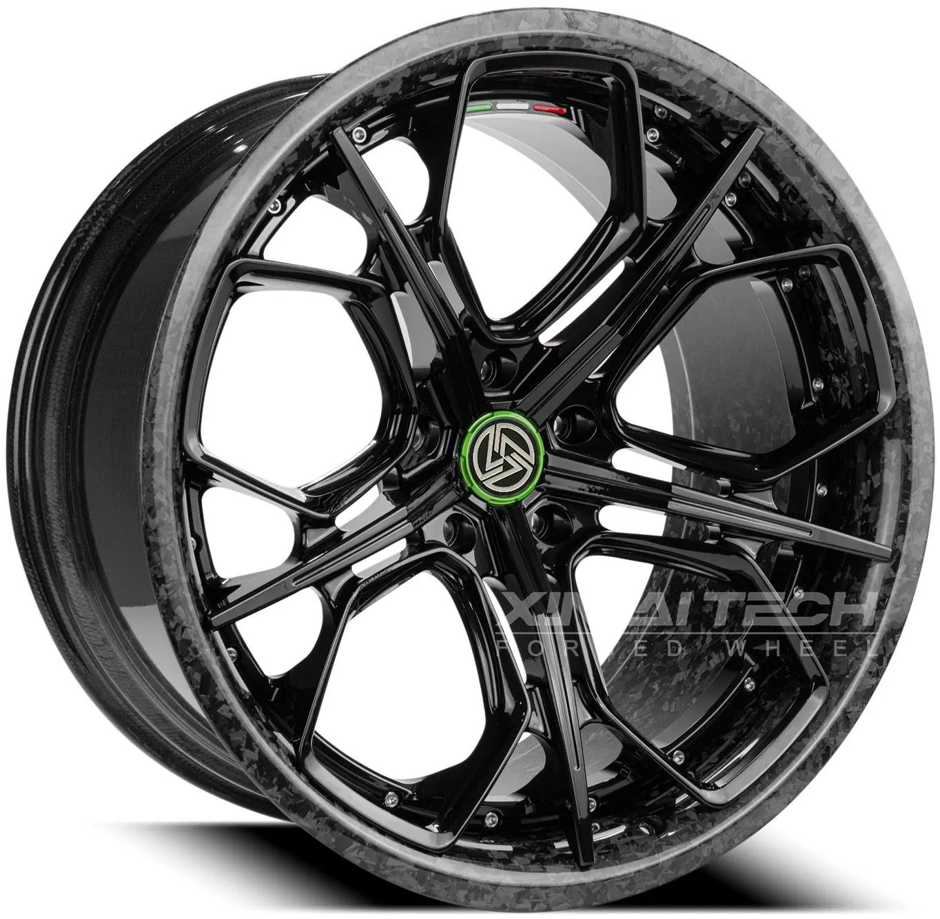 2 Piece Carbon Fiber Deep Lip Deep Dish Concave Forged Wheel 5x112 5x114.3 5x120 Custom Wheels