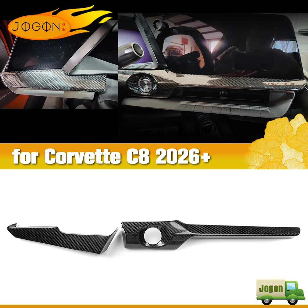 

For Chevy Corvette C8 Z51 Z06 Convertible Coupe 2026 Automotive Interior Start Stop Button Frame Center Air Outlet Trim Strips