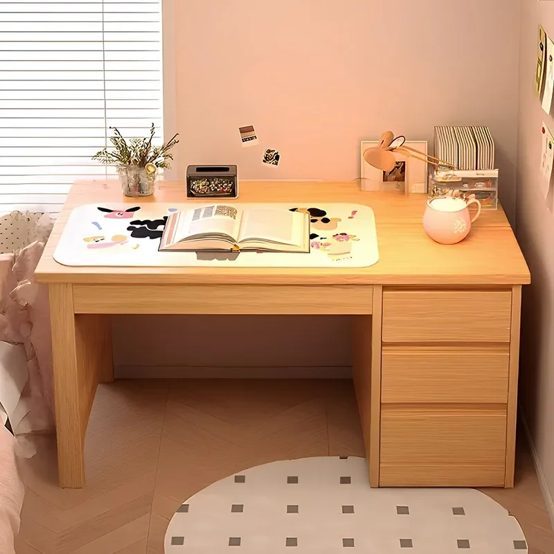 Simple Student Desk with Drawer for Home Study Bedroom Writing Computer Desk Desktop Workbench
