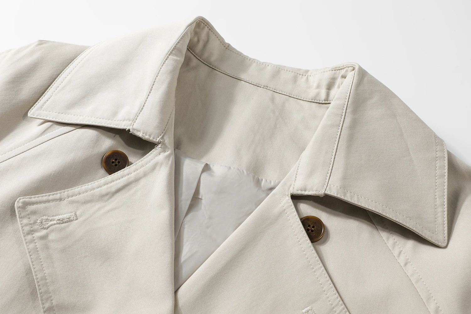 

Briti Sle Casual Loose Women's Windbreaker Coat Retro Vintage Long Coat Pure Color Commute Double Breasted Regular Sve