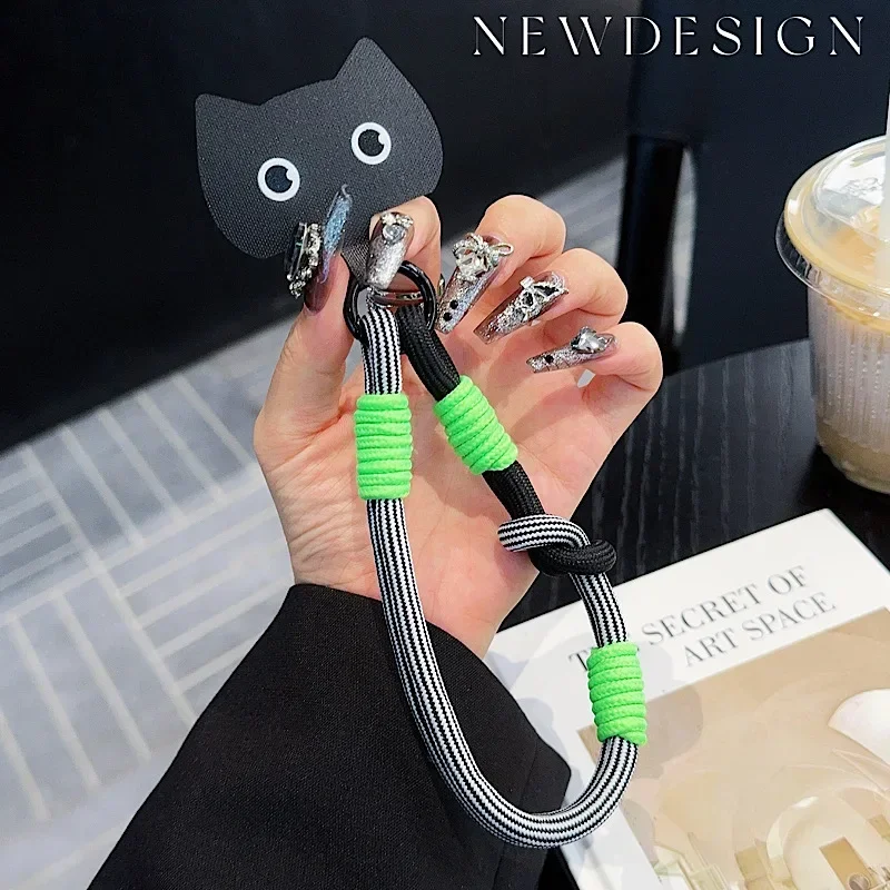 Simple and Fun Cat Card Hanging Rope for Mobile Phone