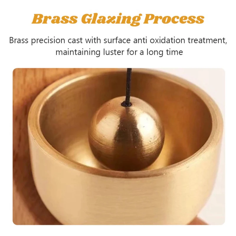 خشبية الرياح الدقات المغناطيسي النحاس الجرس اللاسلكية جلجل جرس مدخل الباب أجراس معلقة المعلقات للديكور المنزل #1