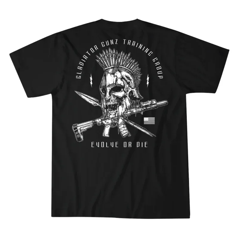 Sparta warrior skull gladiator Gunz tactical training T-shirt new 100% cotton o-neck short sleeve casual mens T-shirt size S-3XL