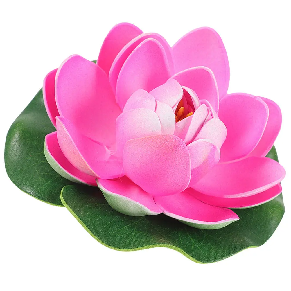 Artificial Floating Lotus Flower Decor Simulated Lifelike Lotus for Pond Garden Patio Aquarium Decoration Floating Flowers