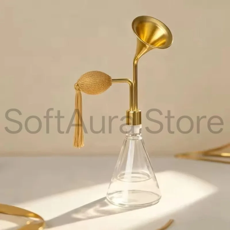 Premium  Golden Airbag Fragrance Tester Clear Glass Smelling Containers
