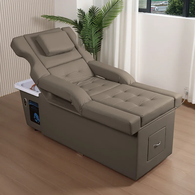 Beauty Salon Furniture Spa Center Pedicure Chair Electric Back Lift Massage Table Japanese Head Spa Shampoo Bed