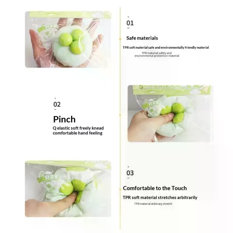 1Pcs Super Soft Slow Rebound Toys Green Grape/Mango Souffle Squeeze Toy For Stress Relief Home Relaxation Kids Gifts