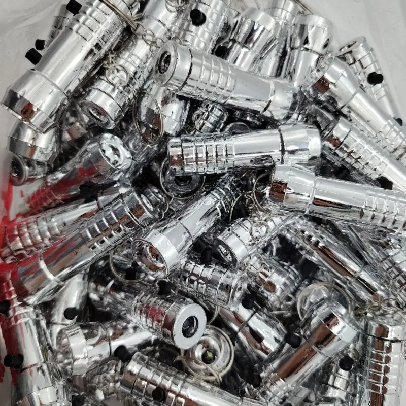 Keychain Emergency Light Mini LED Flashlight Portable Always on White for Night Outdoor Activities Hiking Camping Backup Light