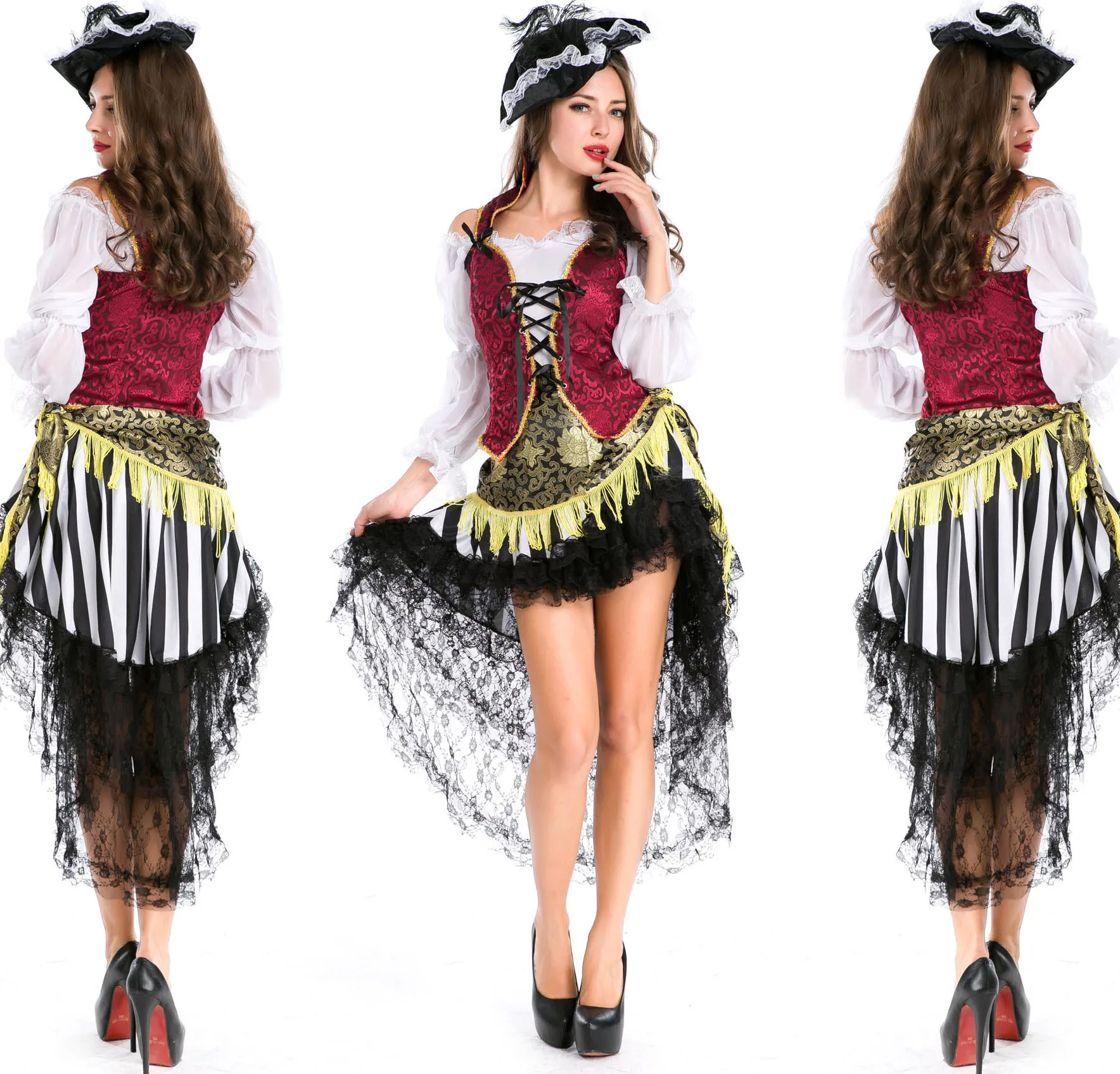 

Halloween Costumes European and American Games Uniforms Temptation Party Bar Night Pirates of The Caribbean Costumes Performance
