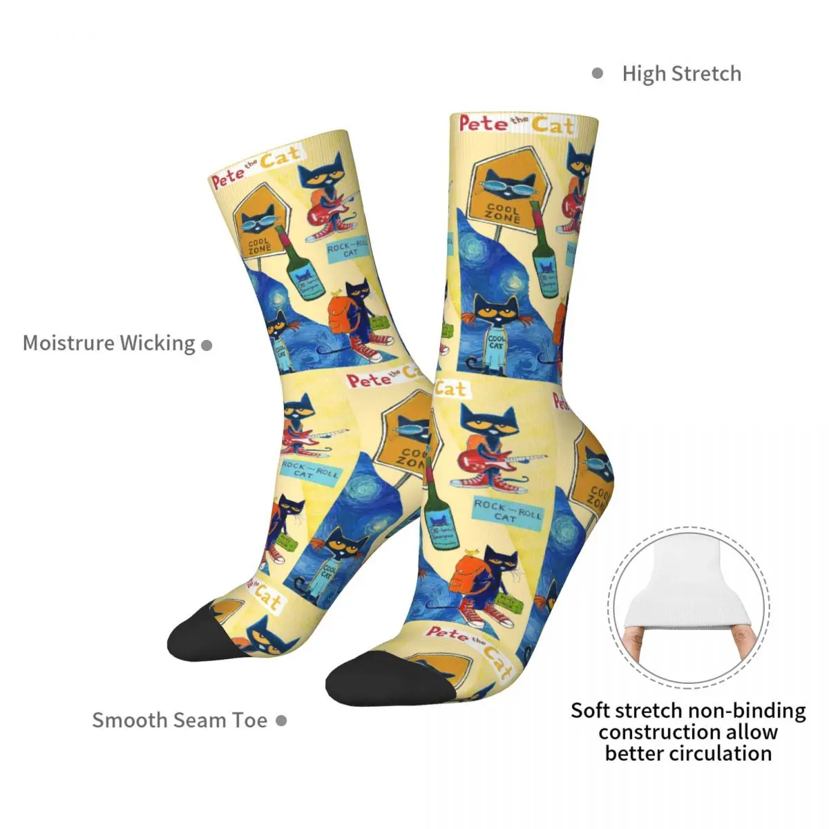 جميع المواسم طاقم جوارب بيت القط (25) الجوارب أزياء الجوارب الطويلة اكسسوارات للرجال النساء هدايا عيد الميلاد #4