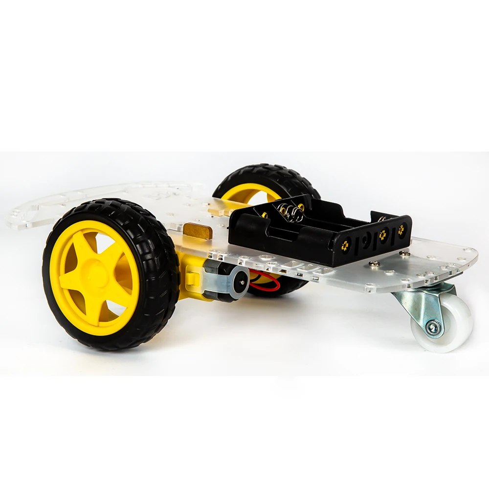 KUONGSHUN Smart Robot Car 2WD Motor Chassis /Tracing Remote Control Two-wheel Drive Three-wheel Universal Wheel Parts