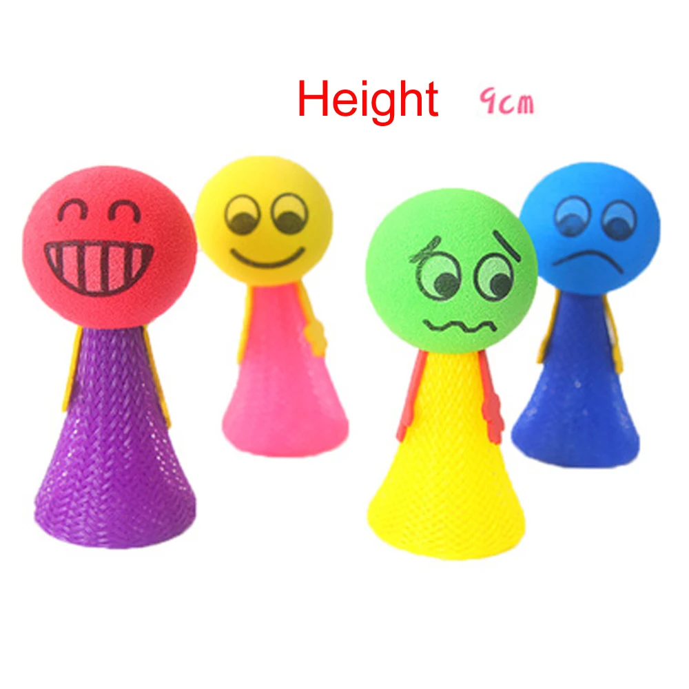 

2022 95mm H Hip Hop Jumping Doll Kids Bounce Ball Springs Science Toys Educational Game Expressions Push N Down Jump Man Novelty