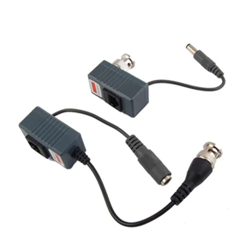Video dan Power Over CAT5/5E/6 Kabel Keamanan 1 Pasang 2 In 1 Kamera CCTV Video Balun Konektor Transceiver BNC UTP RJ45