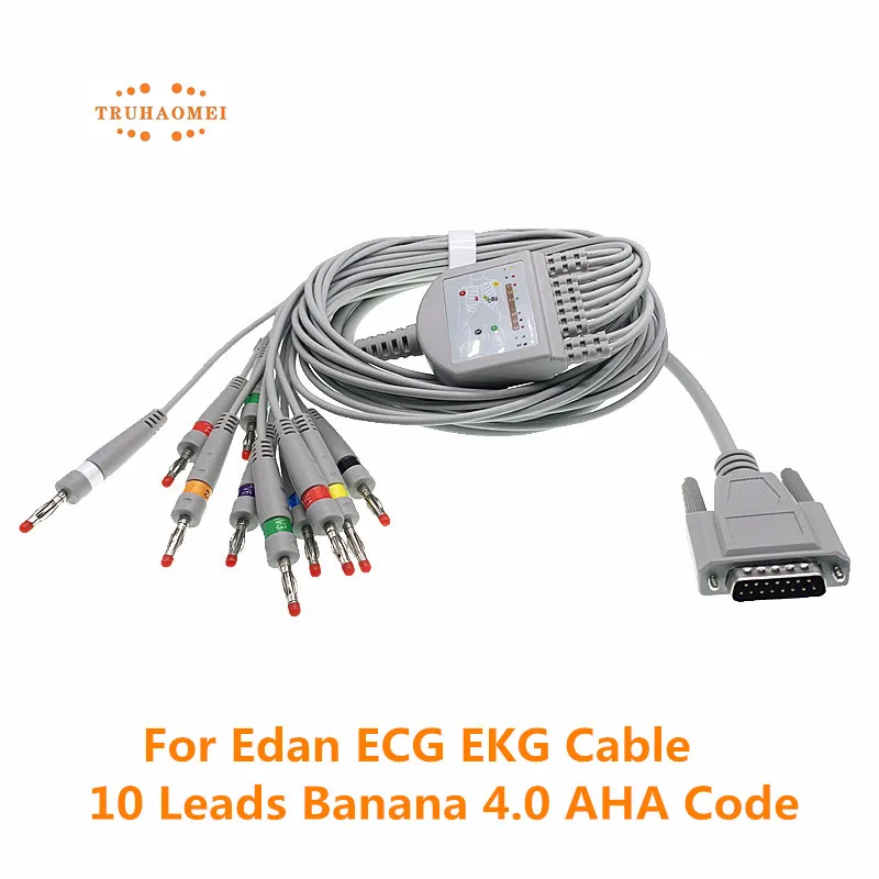 For Edan ECG EKG Cable 10K Resistor DB15 Pin SE-1/SE-3/SE-12/SE-601/SE-601A