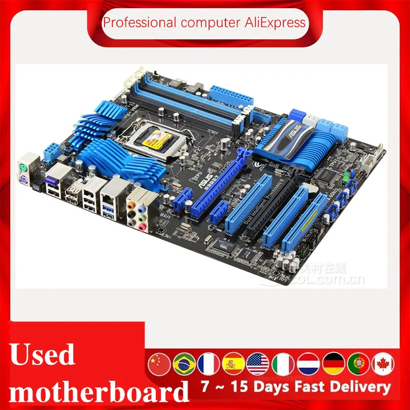 For ASUS P8P67 Computer Motherboard LGA 1155 DDR3 For Intel P67 P8P67 Used Desktop Mainboard