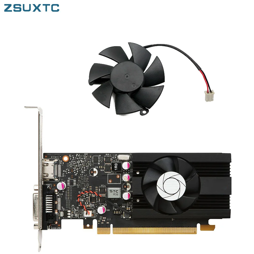 HA5010M12F-Z 45mm 0,1a 2pin GT 1030 GPU VGA alternatywna chłodnica wentylator karty graficznej do MSI GeForce GT1030 2G LP OCV1