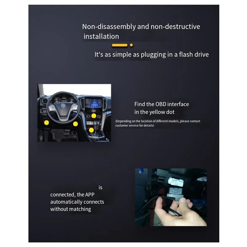 OBD-Autofehlerdetektor, OBD-Auto-Codeleser, Bluetooth, das das gesamte Auto-Diagnosegerät verbindet