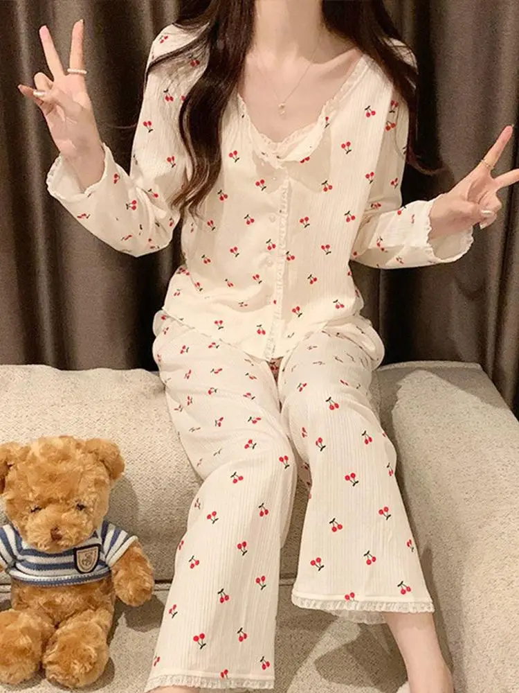 ensemble-de-pyjama-en-pur-coton-a-manches-longues-avec-imprime-cerises-pour-femme-avec-coussinets-de-poitrine-nouveau-style-printemps-ete-trois-pieces-decontracte-pour-la-maison