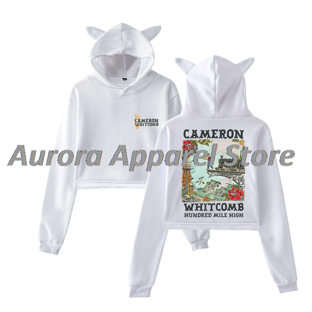 Cameron Whitcomb Hundred Mile High Tour Merch Jersey Mujer Orejas de Gato Sudadera con capucha Camiseta de manga larga