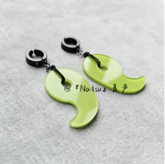 Anime Fate/Grand Order Ashiya Douman Metal Earrings Photo Props Accessories Cosplay Costume Ear Clips Acrylic