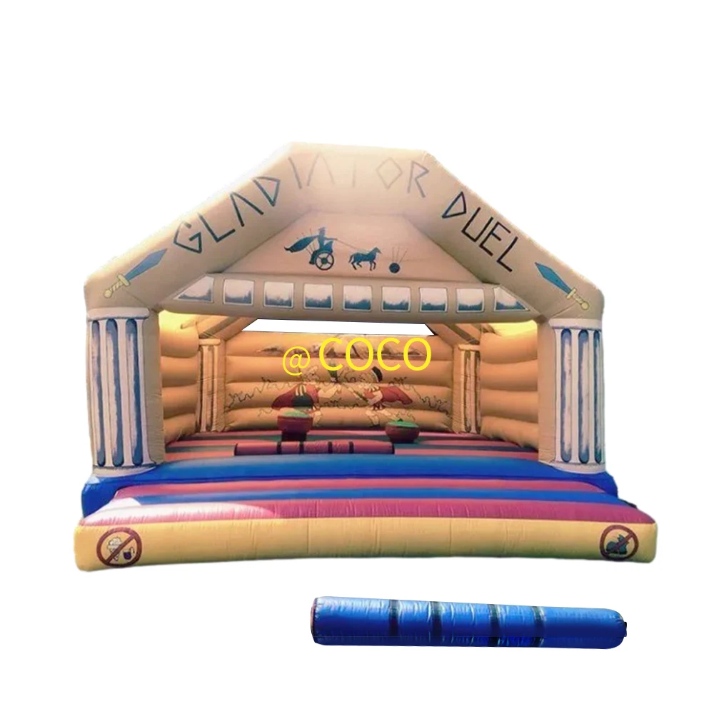 Free air schiff zu tür, Outdoor Aufblasbare gladiator duell spiele für kinder, 5x4m aufblasbare duell kampf bounce haus