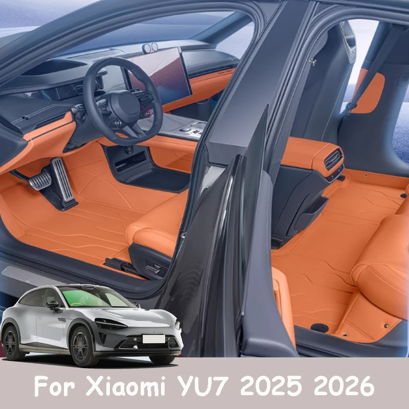

For Xiaomi YU7 2025 2026 Car Foot Pad Full Surround Protection Leather Material Interior Decoration Accessories Carpet