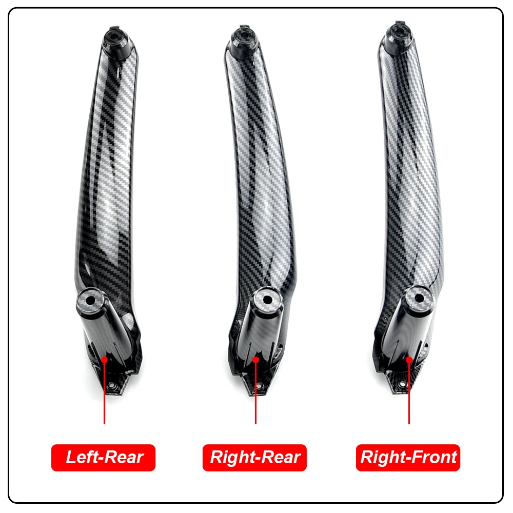 

For BMW E70 E71 E72 X5 X6 2007-2014 Armrest Carbon Fiber Car Interior Door Handle Inner Panel Pull Trim Cover