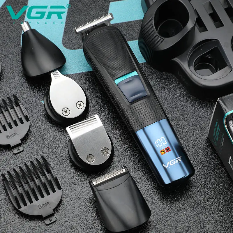 VGR V-108 5 in 1 Mens Grooming Kit Professional Electric Shaver Beard and Nose Hair Trimmer Barber Hair Clipper Set