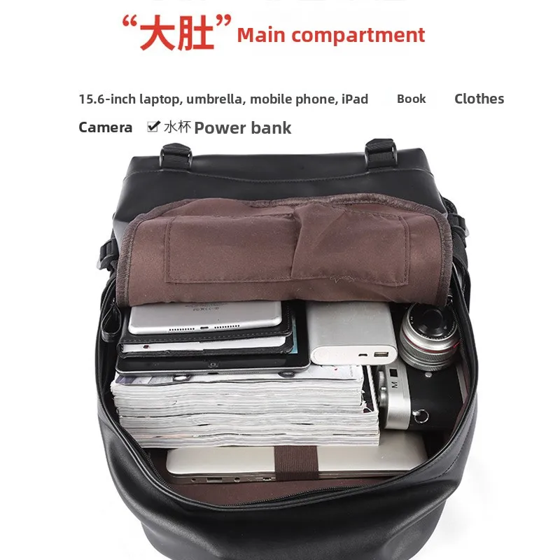 Borsa da viaggio Bapa in PVC Quali da uomo, moderna, neutra, in puro colore, per laptop, non pieghevole, realizzata in cinese
