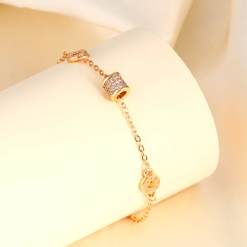 Voller Diamant-Taillenkette im europäischen und amerikanischen Stil, kleine Charge, verstellbar, zierliches Armband, luxuriöser minimalistischer Schmuck, hohe Qualität