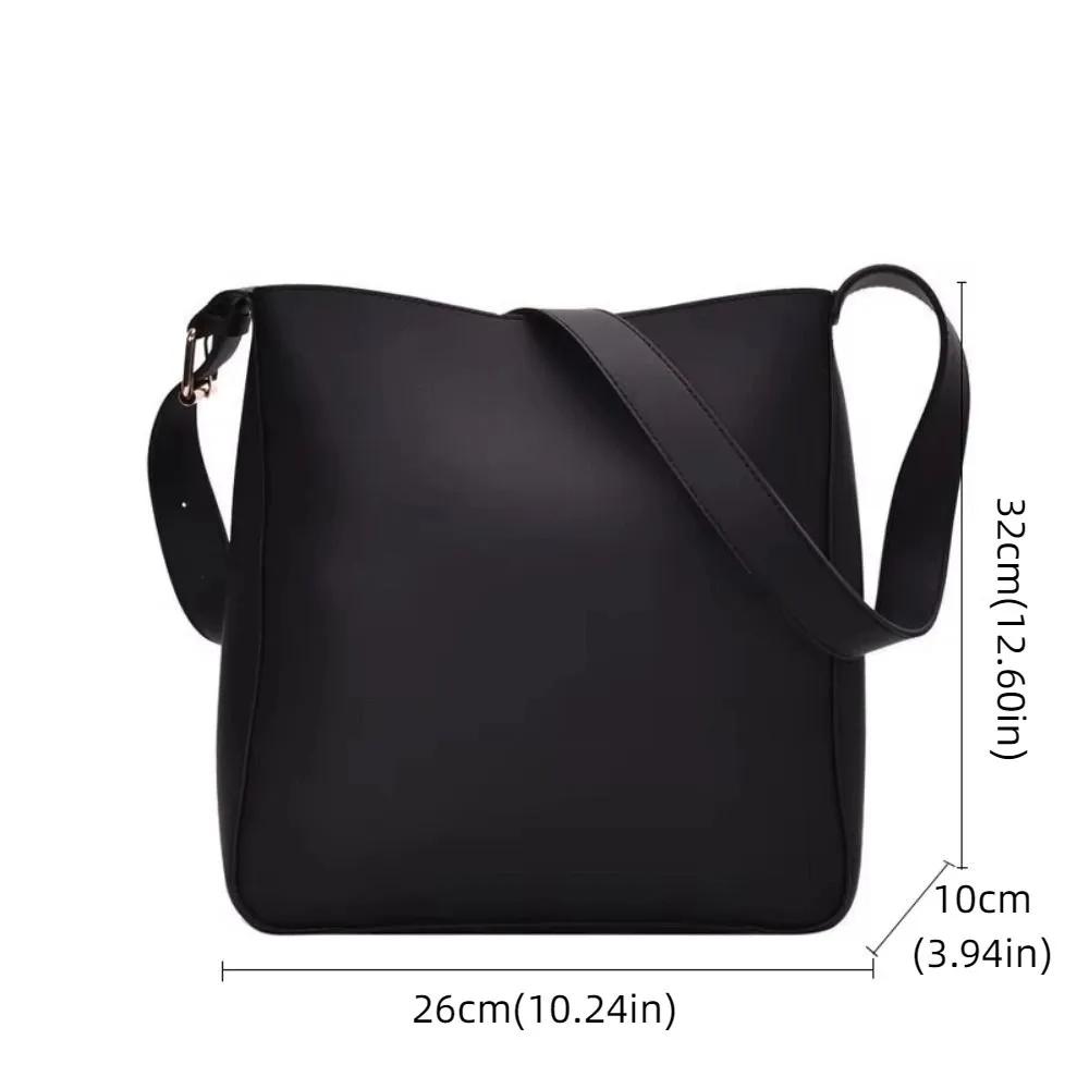 Große Kapazität Französisch Messenger Taschen Hängen Beutel Reißverschluss Pu Leder Verbund Taschen Einfarbig Retro Textur Unterarm Taschen Arbeit