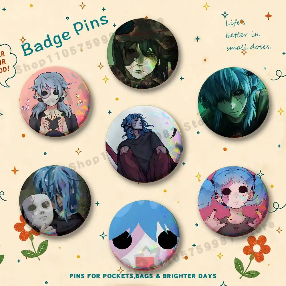S-Sally F-Face Badges Pins Button Custom Anime Role Old-school Brooches Cartoon Collar Gifts