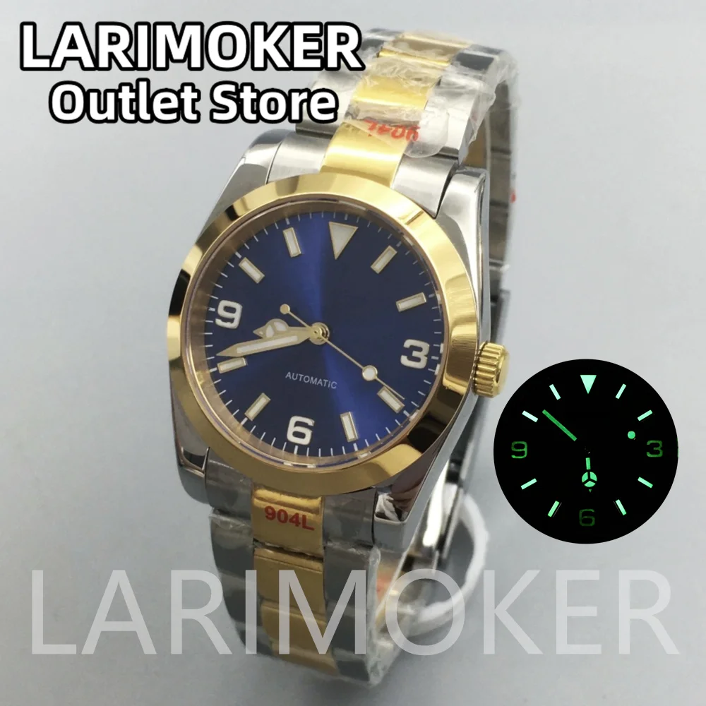 LARIMOKER 36mm/39mm Men\'s Mechanical Watch NH35 PT5000 Movement Sapphire glass gold steel two-tone gold waterproof watch