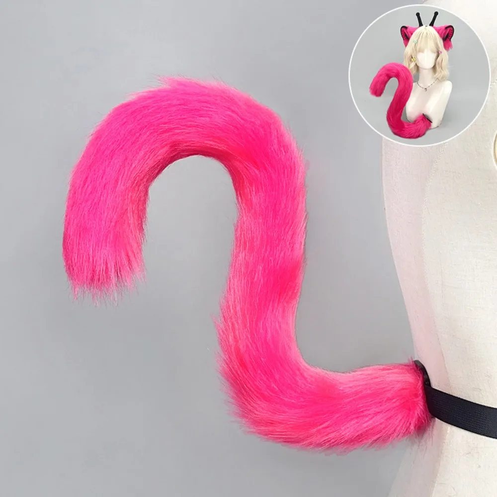 Photo Prop Furry Alien Cat Ear Headband Fluffy With Antenna Plush Ears Hairband Cute comic Cosplay Tail Ears Halloween