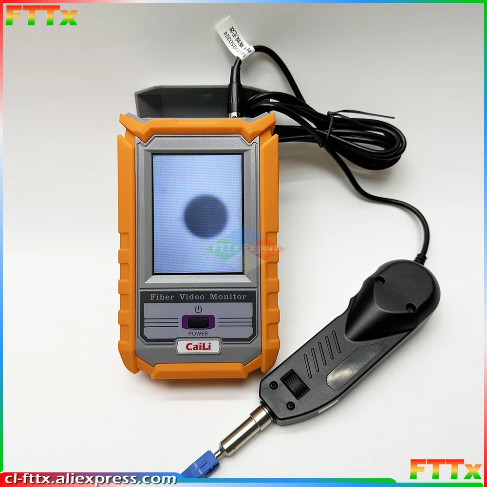 

FVM-100 Inspection Fiber Video Probe Microscope Fiber Optic End Face Detector 3.5 Inch Display Screen 5pcs UPC Connector