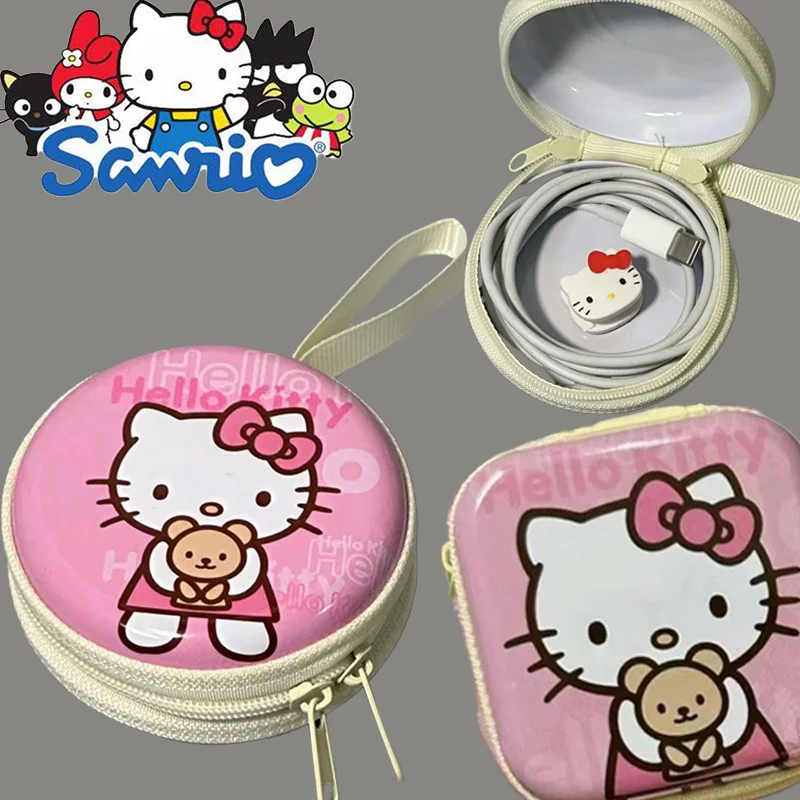 

Sanrio Earphone Storage Bag Hello Kitty Zero Wallet Cartoon Coin Zipper Small WalletLuggage Bags Wallets Holders Coin Purses