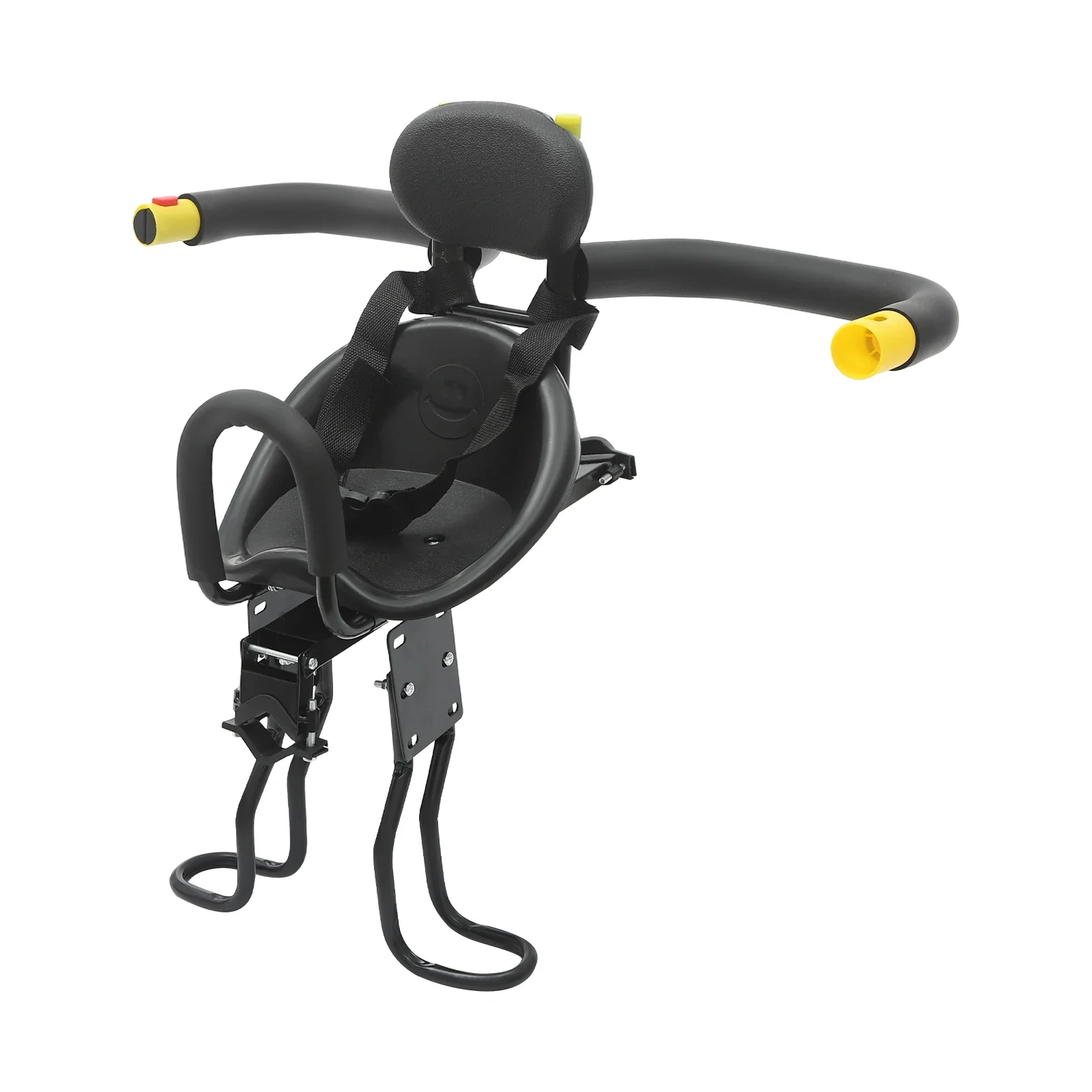 Seggiolino di sicurezza per bambini regolabile per bicicletta con imbracatura di sicurezza e spugna imbottita Capacità di 35 kg Supporto per telaio universale per bambini di età 1-5 anni