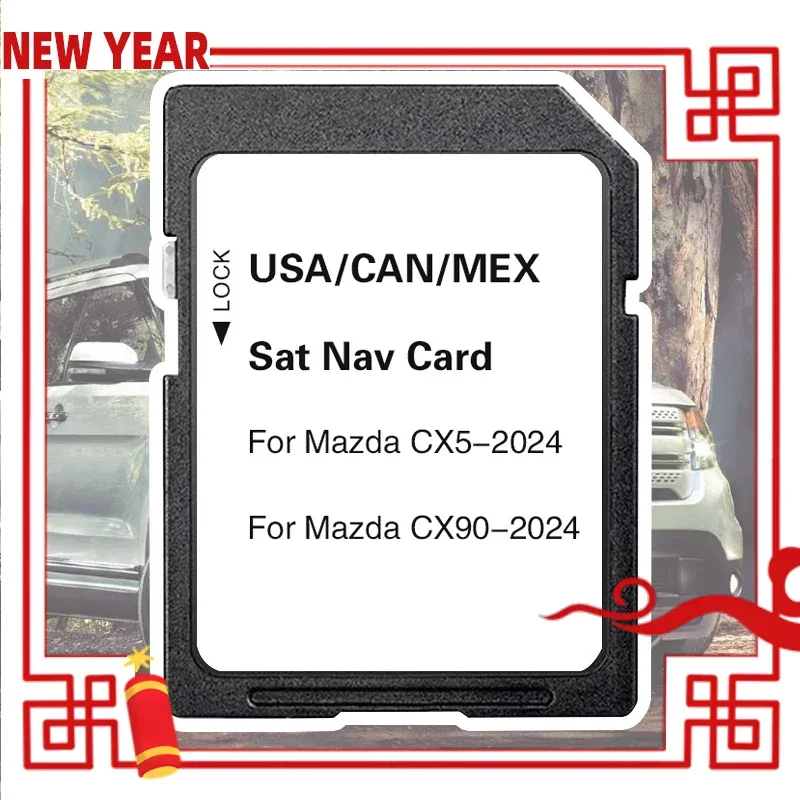 

Update Maps Sat Navi System USA/CAN/MEX Maps Accessories 2023 Version Navigation for Mazda CX-5 CX-90 Car GPS SD Card