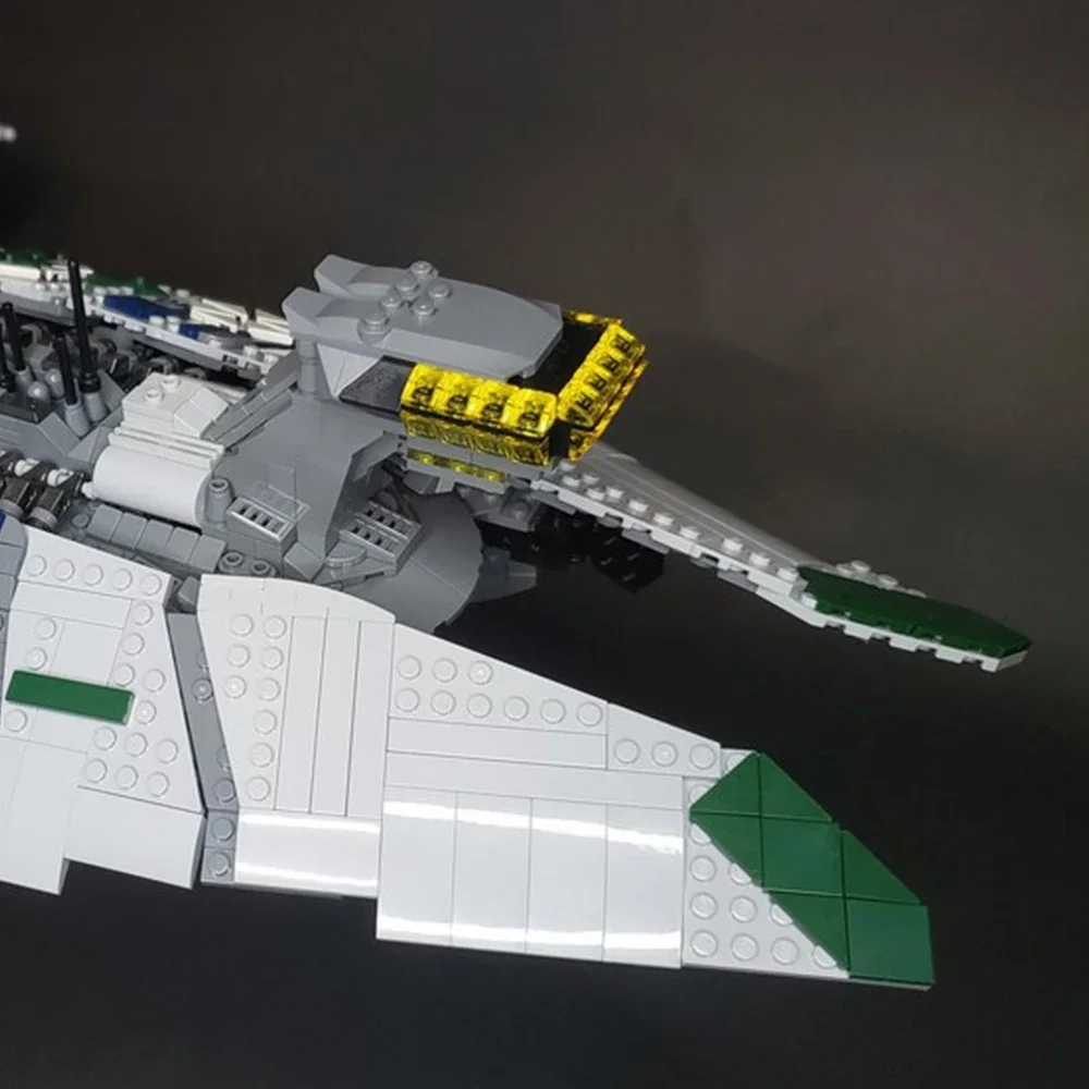 MOC Galactic Class Star Frigated-bloques de construcción, Kit de modelo de buque de guerra de ciencia ficción para adultos, nave espacial épica, ladrillos DIY, regalo de coleccionista