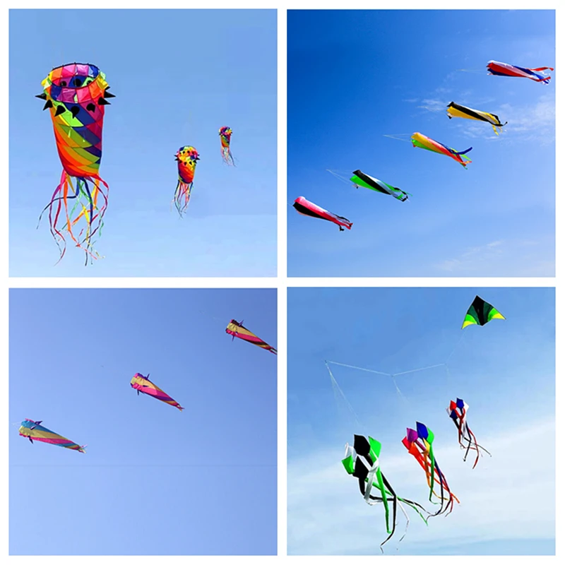 

free shipping new kites windsocks 3d kites tails large kites for adults kites accessories soft kites factory kite Flying ripstop