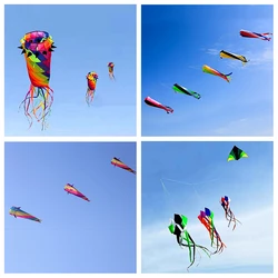 3D Soft Kites Tail para Adultos, Windsocks, Acessórios Grandes, Voo de Fábrica, Novo, Frete Grátis