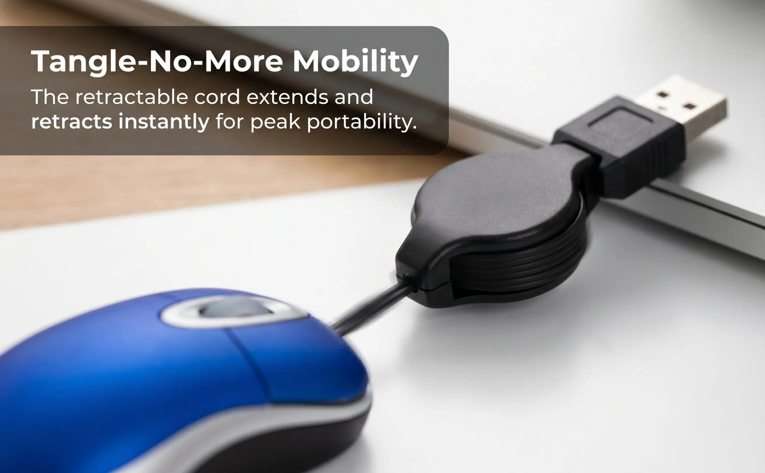 USB Mini Telescopic Mouse Portable Wireless Optical 1000Dpi Accurate Positioning Comfortable Grip Left Right Hand Suitable