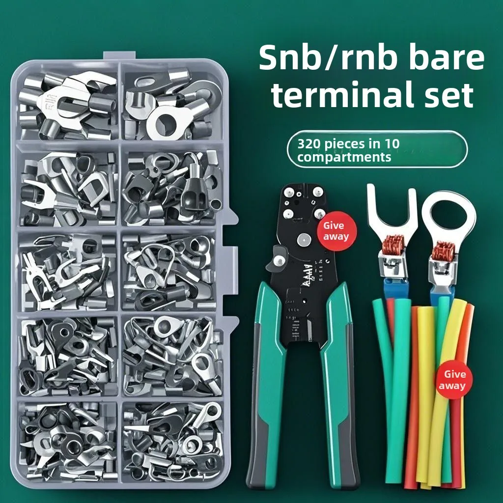 RNB/SNB Cold pressed Terminal Round Fork shaped Wire Connection Terminal UTOT Copper Nose Wire Ear DIY Combination Set