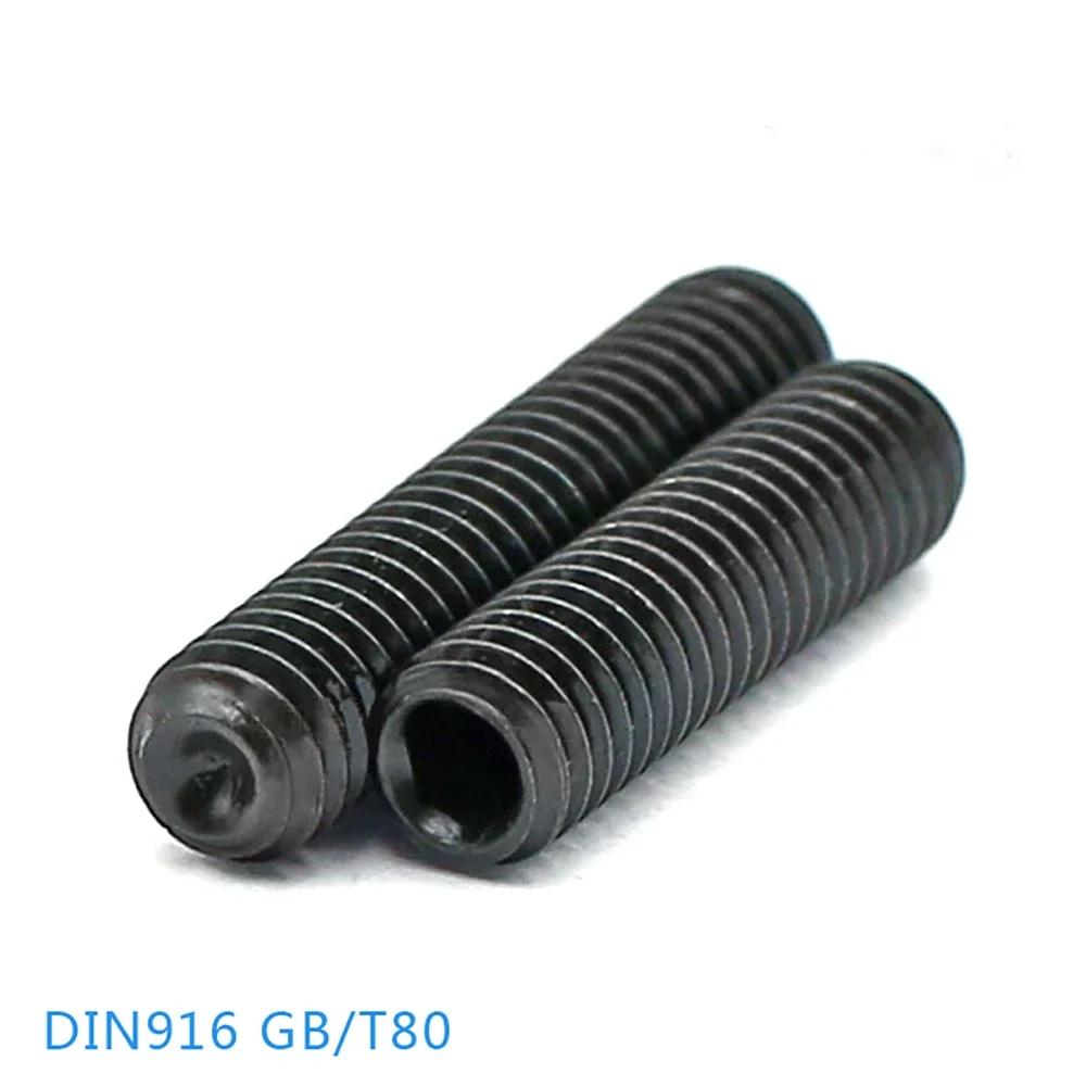 10/20/50Pcs  M2 M2.5 M3 DIN916 Concave End Hexagon Set Screws Headless Screw Machine Meter  Long 2mm-24mm  GB80