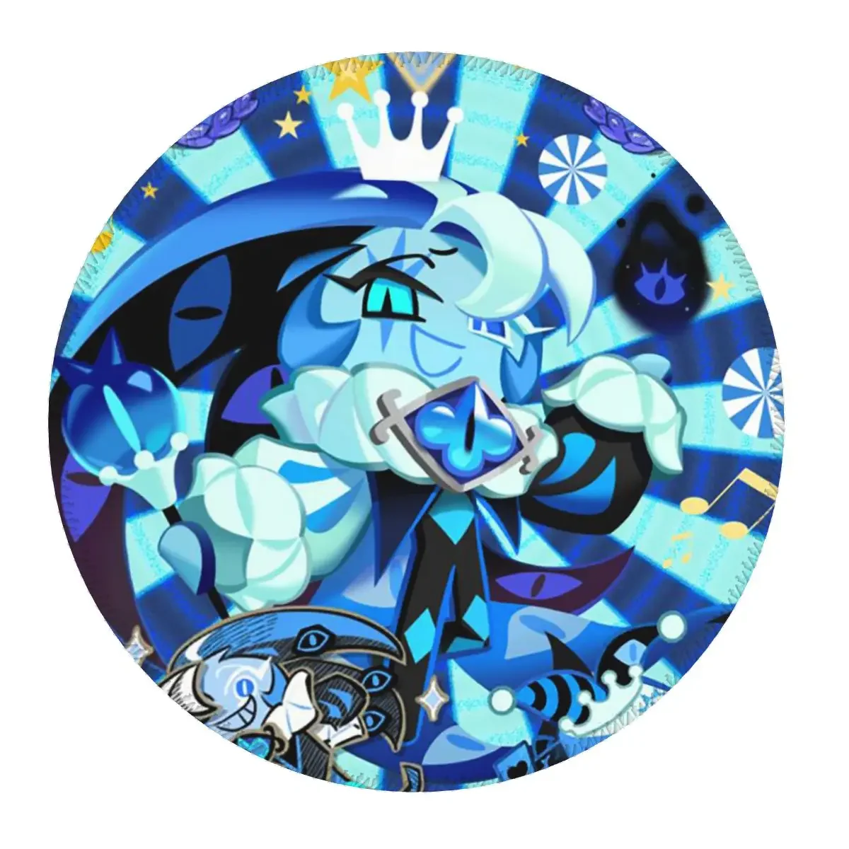 Shadow Milk Cookie Run Kingdom Round Mouse Pad Computer Keyboard Mouse Mat Gamer PC Desk Mat Office Table Mats