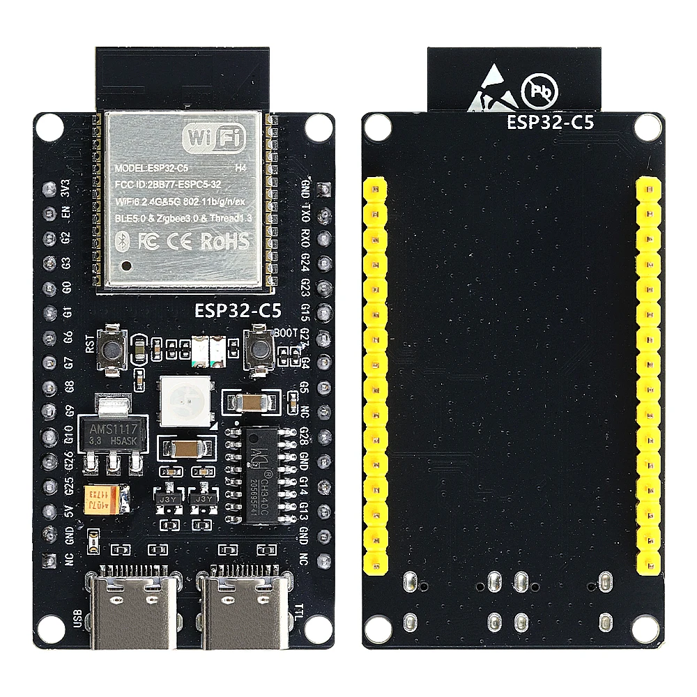ESP32 C5 Core Board ESP32-C5 Development Board Module WiFi 6 Bluetooth BLE 5.0 2.4GHz 5GHz Dual Band 320KB ROM 400KB SRAM