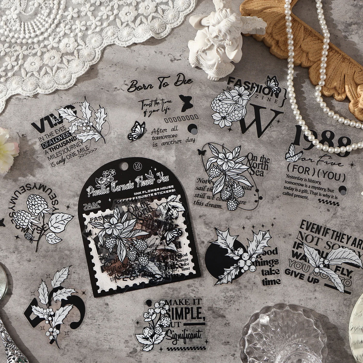 Ink-Colored Flower … - image