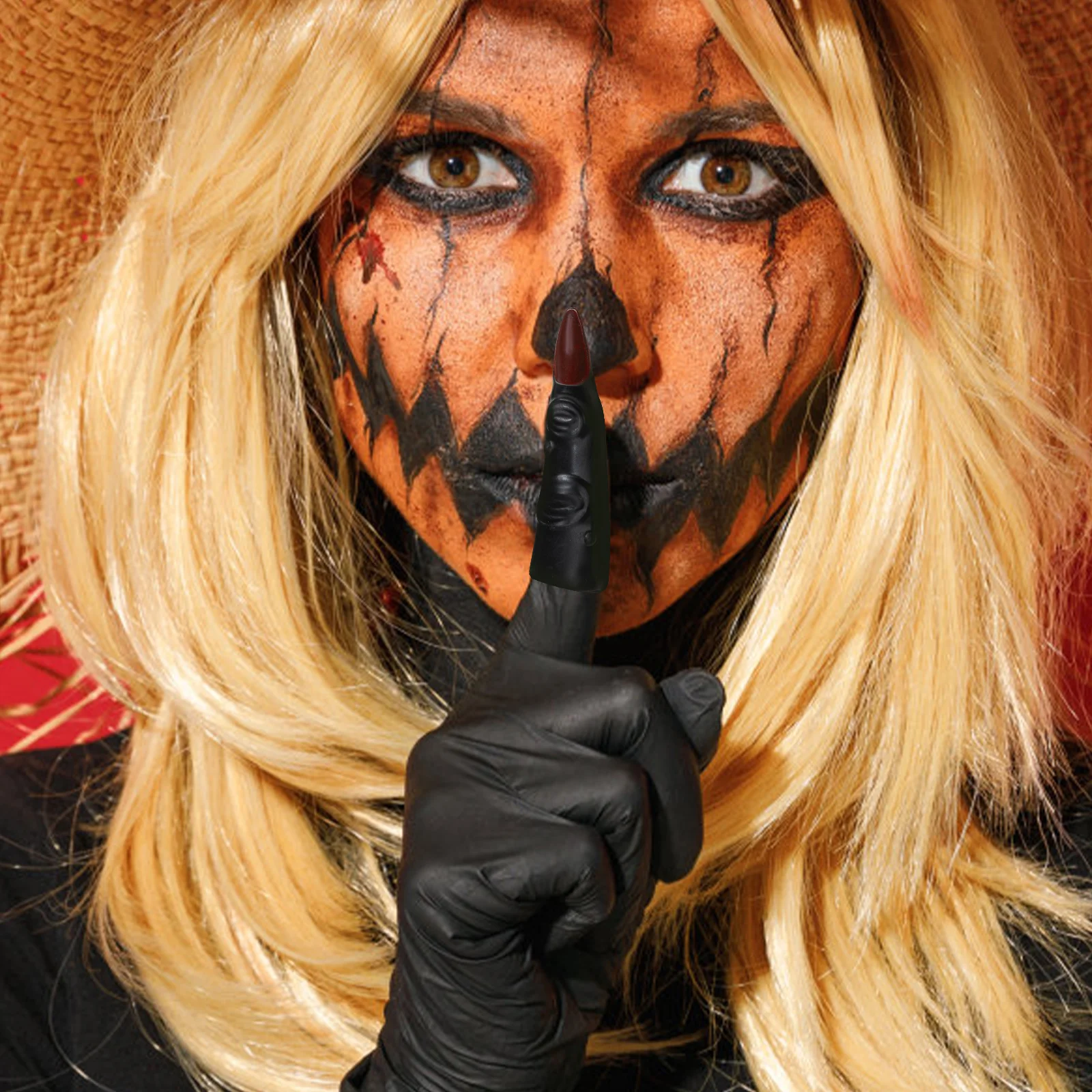 

40Pcs Fake Fingernails for Halloween Reusable Witch Nails Bright Plastic DIY Cosplay Party Trick Props