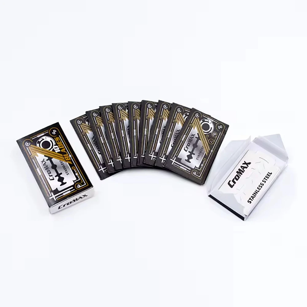 Universal Double Edge Safety Razor Blades Sharp Stainless Steel Shaving Blade Replaceable Blade For Classic Razor 10 Box 100 PCS